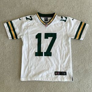 Boys Green Bay Packers Davante Adams Game Jersey White